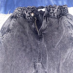 Black High Waisted Straight Leg Zara Jeans